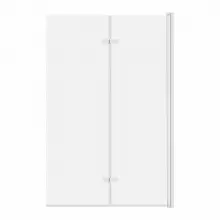 Parawan nawannowy 2-panelowy składany JEZIORAK 100cm biały - AD Naturalnie